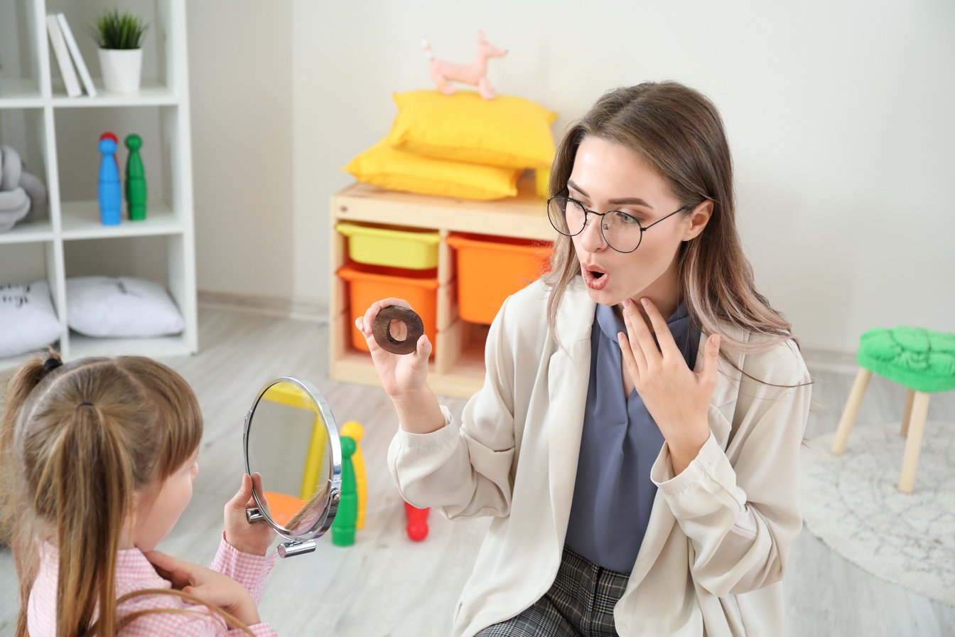 Girl at a Speech Therapy Clinic